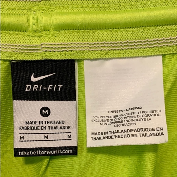 Nike Lime Green and Purple Athletic Dri-Fit Shorts Lightweight Performance - Picture 3 of 3